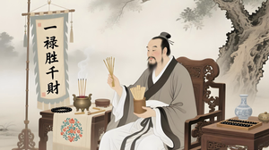 一祿勝千財，小富靠財，大富靠祿